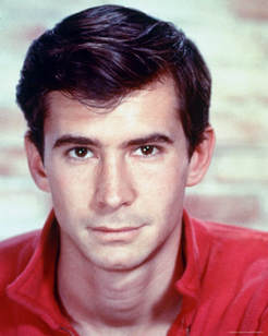 Anthony Perkins actor shirt with collar up