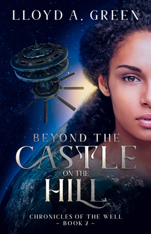 Beyond the Castle - Woman's face next to space station book cover