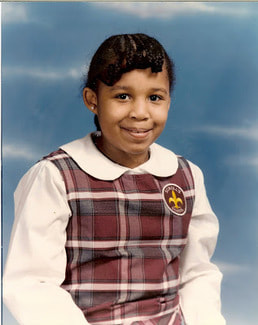 Danielle age 8 with tight school uniform