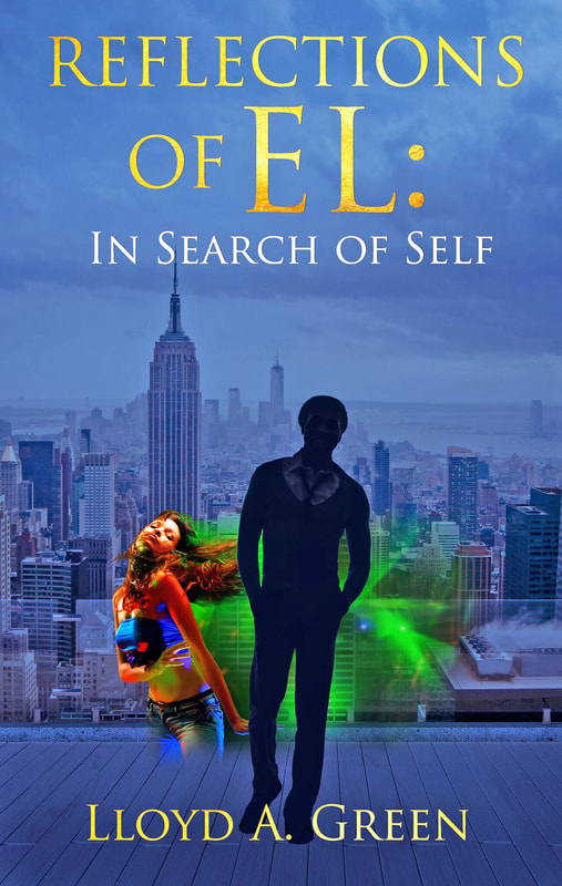 Reflecions of EL Slim man walking next to woman floating on book cover 