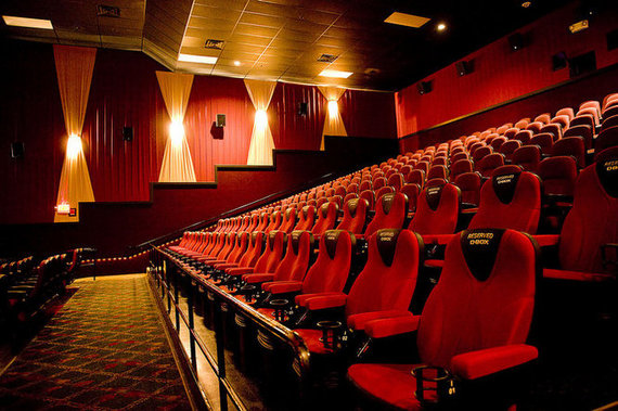 rows of movie chairs