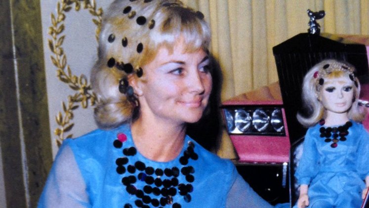 Sylvia Anderson voice-over actress and Lady Penelope puppet look-a-like